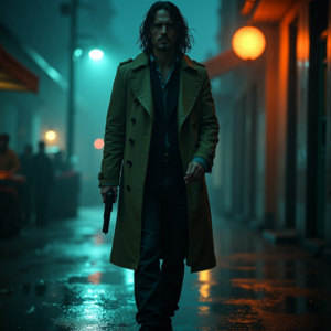 Movie Scenes — Detective In A Rain-damp Trench Coat Cinematic #0011 (Seedream)