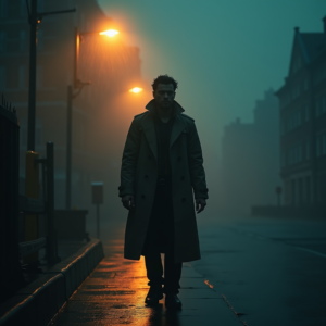 Movie Scenes — Detective In A Rain-damp Trench Coat Cinematic #0053 (Gemini)