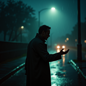 Movie Scenes — Detective In A Rain-damp Trench Coat Cinematic #0065 (Gemini)