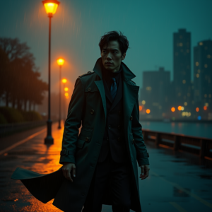 Movie Scenes — Detective In A Rain-damp Trench Coat Cinematic #0071 (Seedream)