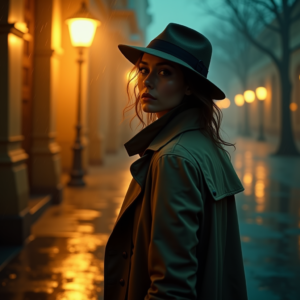 Movie Scenes — Detective In A Rain-damp Trench Coat Cinematic #0077 (Gemini)