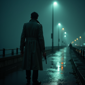 Movie Scenes — Detective In A Rain-damp Trench Coat Cinematic #0119 (Seedream)