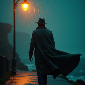 Movie Scenes — Detective In A Rain-damp Trench Coat Cinematic #0143 (Seedream)
