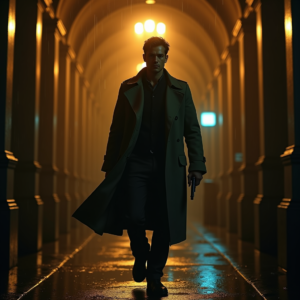 Movie Scenes — Detective In A Rain-damp Trench Coat Cinematic #0289 (Midjourney)
