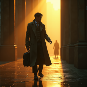 Movie Scenes — Lone Traveler In A Weathered Long Cinematic #0303 (FLUX)