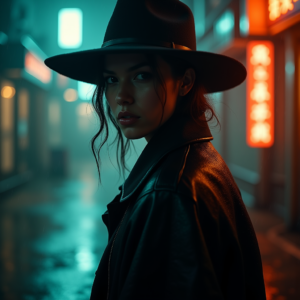 Movie Scenes — Mysterious Figure Beneath A Wide-brimmed Hat Cinematic #0003 (FLUX)