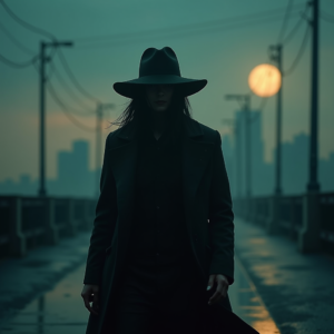 Movie Scenes — Mysterious Figure Beneath A Wide-brimmed Hat Cinematic #0051 (FLUX)