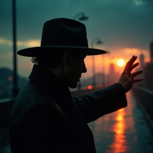 Movie Scenes — Mysterious Figure Beneath A Wide-brimmed Hat Cinematic #0063 (FLUX)