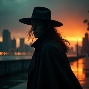 Movie Scenes — Mysterious Figure Beneath A Wide-brimmed Hat Cinematic #0069 (Ideogram)