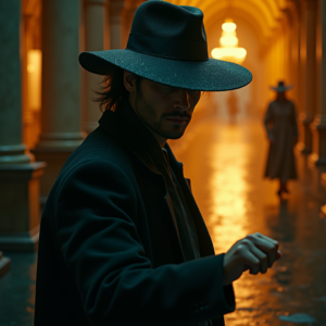 Movie Scenes — Mysterious Figure Beneath A Wide-brimmed Hat Cinematic #0099 (FLUX)