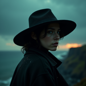 Movie Scenes — Mysterious Figure Beneath A Wide-brimmed Hat Cinematic #0111 (FLUX)