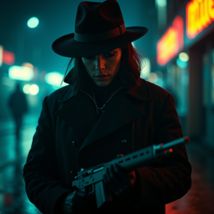 Movie Scenes — Mysterious Figure Beneath A Wide-brimmed Hat Cinematic #0153 (Ideogram)