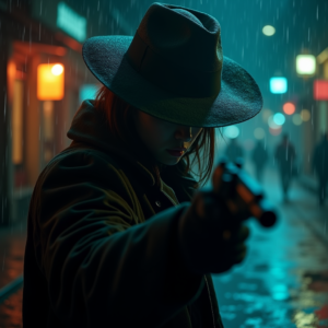 Movie Scenes — Mysterious Figure Beneath A Wide-brimmed Hat Cinematic #0189 (Ideogram)