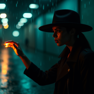 Movie Scenes — Mysterious Figure Beneath A Wide-brimmed Hat Cinematic #0207 (FLUX)