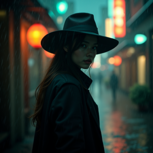 Movie Scenes — Mysterious Figure Beneath A Wide-brimmed Hat Cinematic #0219 (FLUX)