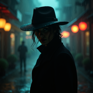 Movie Scenes — Mysterious Figure Beneath A Wide-brimmed Hat Cinematic #0227 (Seedream)