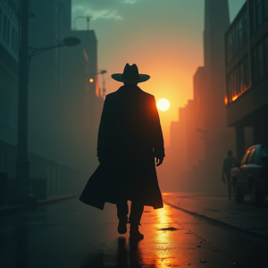 Movie Scenes — Mysterious Figure Beneath A Wide-brimmed Hat Cinematic #0257 (Gemini)