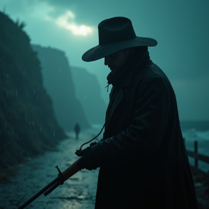Movie Scenes — Mysterious Figure Beneath A Wide-brimmed Hat Cinematic #0323 (Seedream)