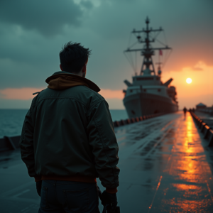 Movie Scenes — Pilot In A Weathered Flight Jacket Cinematic #0048 (Dreamina)