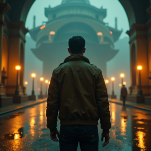 Movie Scenes — Pilot In A Weathered Flight Jacket Cinematic #0096 (Dreamina)