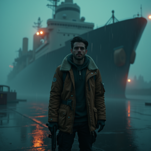 Movie Scenes — Pilot In A Weathered Flight Jacket Cinematic #0156 (Dreamina)