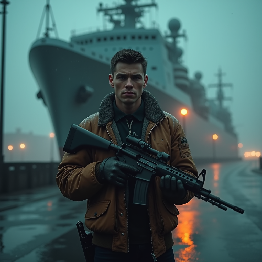 Movie Scenes — Pilot In A Weathered Flight Jacket Cinematic #0192 (Dreamina)