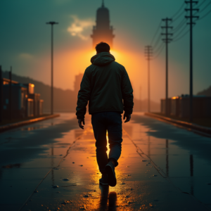 Movie Scenes — Pilot In A Weathered Flight Jacket Cinematic #0260 (Recraft)