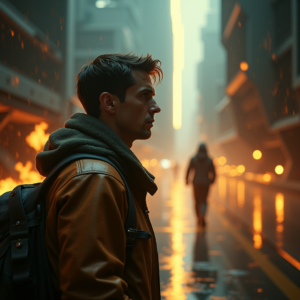 Movie Scenes — Pilot In A Weathered Flight Jacket Cinematic #0284 (Recraft)