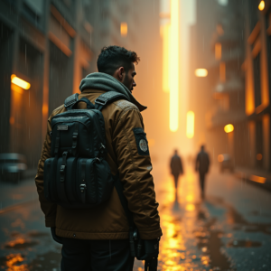 Movie Scenes — Pilot In A Weathered Flight Jacket Cinematic #0290 (Stable Diffusion)