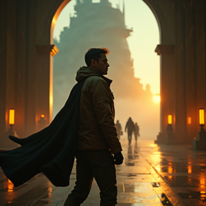 Movie Scenes — Pilot In A Weathered Flight Jacket Cinematic #0314 (Stable Diffusion)