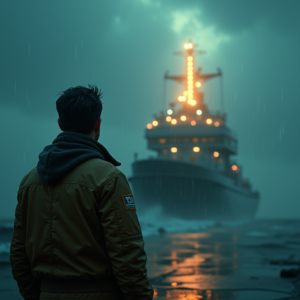 Movie Scenes — Pilot In A Weathered Flight Jacket Cinematic #0344 (Recraft)