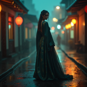 Movie Scenes — Regal Figure In Flowing Embroidered Robes Cinematic #0004 (Krea)