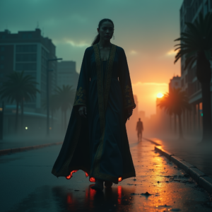 Movie Scenes — Regal Figure In Flowing Embroidered Robes Cinematic #0052 (Krea)