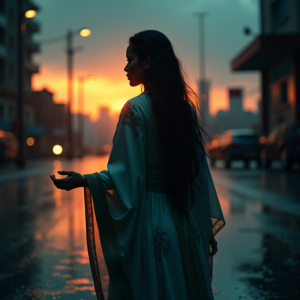 Movie Scenes — Regal Figure In Flowing Embroidered Robes Cinematic #0064 (Krea)