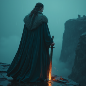 Movie Scenes — Regal Figure In Flowing Embroidered Robes Cinematic #0118 (Leonardo)
