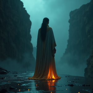 Movie Scenes — Regal Figure In Flowing Embroidered Robes Cinematic #0130 (Leonardo)