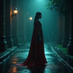 Movie Scenes — Regal Figure In Flowing Embroidered Robes Cinematic #0166 (Leonardo)