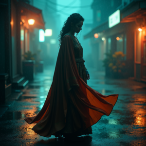 Movie Scenes — Regal Figure In Flowing Embroidered Robes Cinematic #0240 (Dreamina)