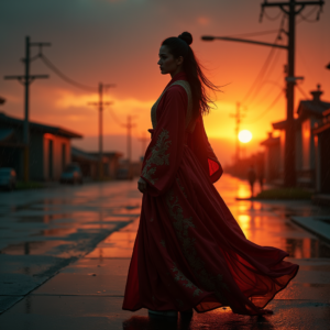 Movie Scenes — Regal Figure In Flowing Embroidered Robes Cinematic #0246 (ChatGPT)