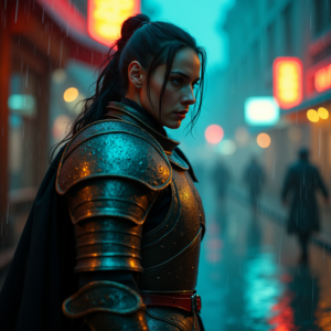 Movie Scenes — Warrior In Intricately Detailed Armor Catching Cinematic #0002 (Stable Diffusion)