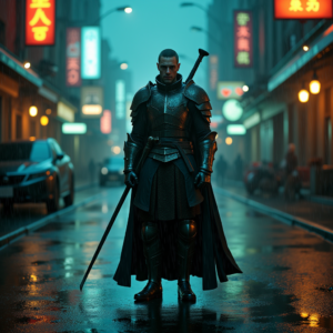 Movie Scenes — Warrior In Intricately Detailed Armor Catching Cinematic #0020 (Recraft)