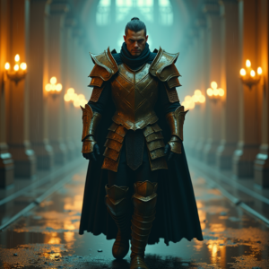 Movie Scenes — Warrior In Intricately Detailed Armor Catching Cinematic #0086 (Stable Diffusion)