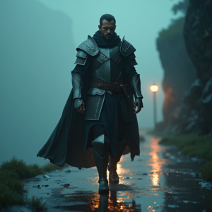 Movie Scenes — Warrior In Intricately Detailed Armor Catching Cinematic #0122 (Stable Diffusion)