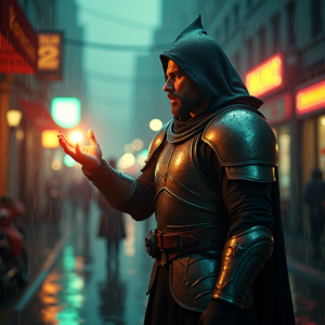 Movie Scenes — Warrior In Intricately Detailed Armor Catching Cinematic #0232 (Krea)
