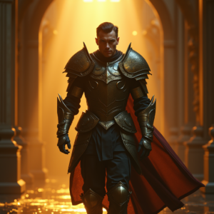 Movie Scenes — Warrior In Intricately Detailed Armor Catching Cinematic #0304 (Krea)