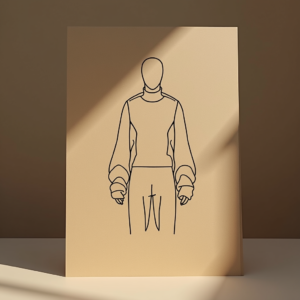 Packaging — Clean Line-art Icon Printed On A Commercial Design #0009 (Seedream)