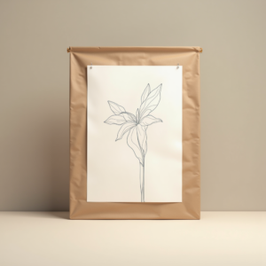 Packaging — Clean Line-art Icon Printed On A Commercial Design #0075 (Gemini)
