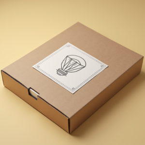 Packaging — Clean Line-art Icon Printed On A Commercial Design #0093 (Seedream)