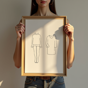 Packaging — Clean Line-art Icon Printed On A Commercial Design #0225 (Seedream)