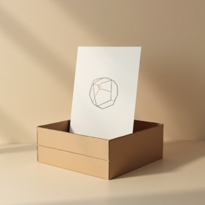 Packaging — Clean Line-art Icon Printed On A Commercial Design #0327 (Gemini)